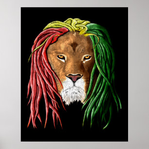 Rastafari Lion Poster