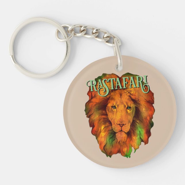 Rastafari (Rastafarian Reggae Lion) Key Ring (Front)