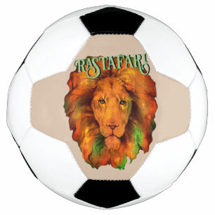 Rastafari (Rastafarian Reggae Lion) Soccer Ball