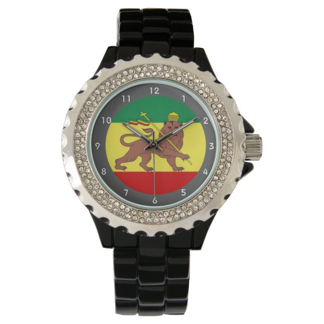 Rastafari Reggae Music Flag Watch (Front)