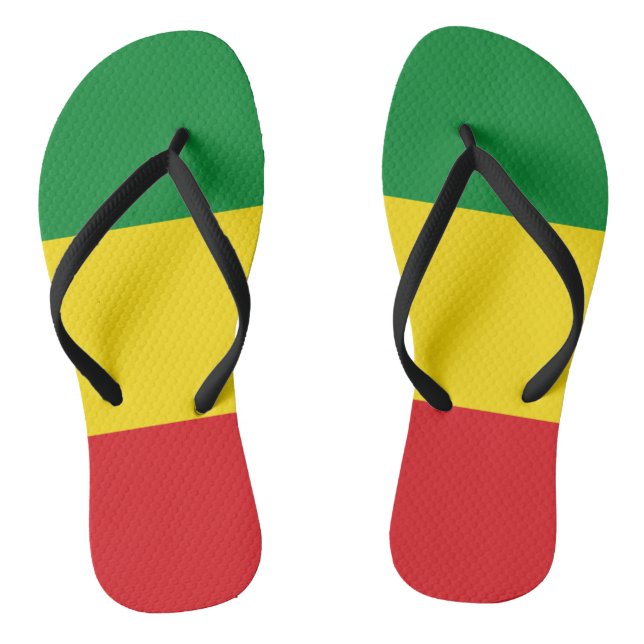 Rastafarian Flag Rasta Ethiopian Jandals (Footbed)
