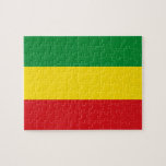 Rastafarian Flag Rasta Ethiopian Jigsaw Puzzle<br><div class="desc">Red,  green and yellow colours represent the flag of Rastafarianism,  but is also a flag of Ethiopia. Here is a high quality Rasta gift and a great design for all rastafarians. Visit our store to find more cool Rasta gifts and other world flags gift ideas.</div>