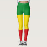 Rastafarian Flag Rasta Ethiopian Leggings<br><div class="desc">Red,  green and yellow colours represent the flag of Rastafarianism,  but is also a flag of Ethiopia. Here is a high quality Rasta gift and a great design for all rastafarians. Visit our store to find more cool Rasta gifts and other world flags gift ideas.</div>