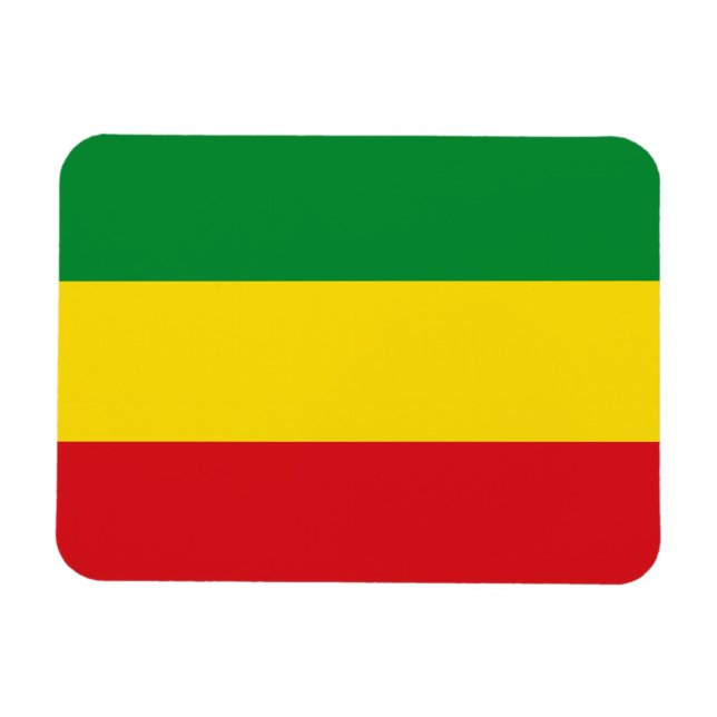 Rastafarian Flag Rasta Ethiopian Magnet (Horizontal)