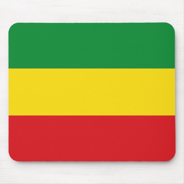 Rastafarian Flag Rasta Ethiopian Mouse Pad (Front)