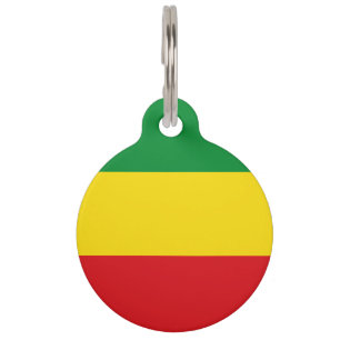 Rastafarian Flag Rasta Ethiopian Pet Tag