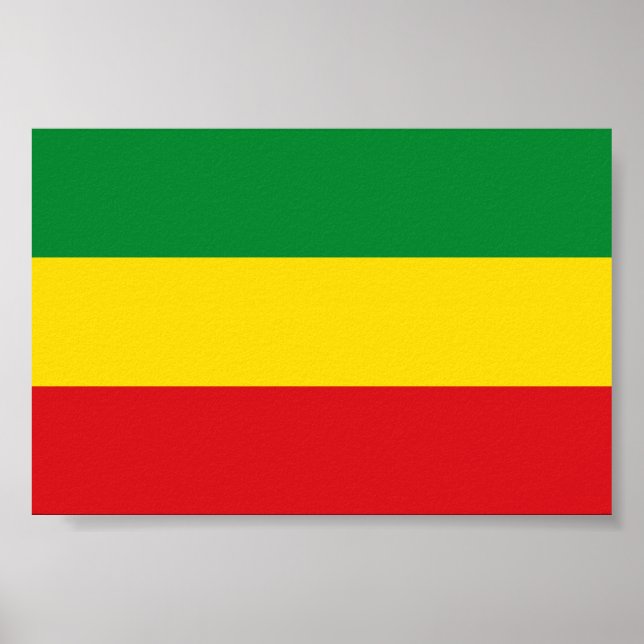 Rastafarian Flag Rasta Ethiopian Poster (Front)