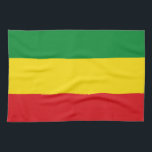 Rastafarian Flag Rasta Ethiopian Tea Towel<br><div class="desc">Red,  green and yellow colours represent the flag of Rastafarianism,  but is also a flag of Ethiopia. Here is a high quality Rasta gift and a great design for all rastafarians. Visit our store to find more cool Rasta gifts and other world flags gift ideas.</div>