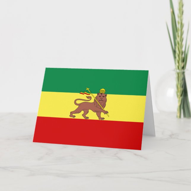 Rastafarian Flag (Rastafarianism) (Rasta) Card (Front)