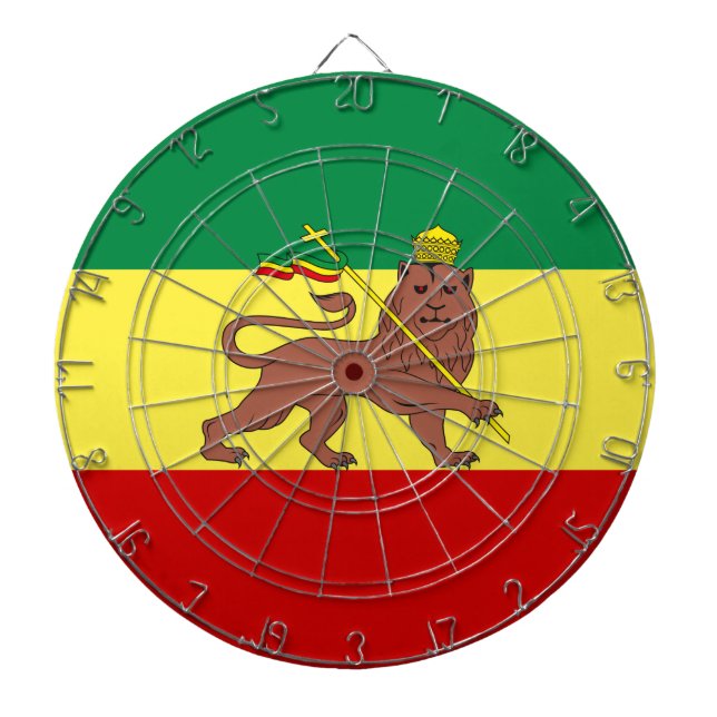 Rastafarian Flag (Rastafarianism) (Rasta) Dartboard (Front)