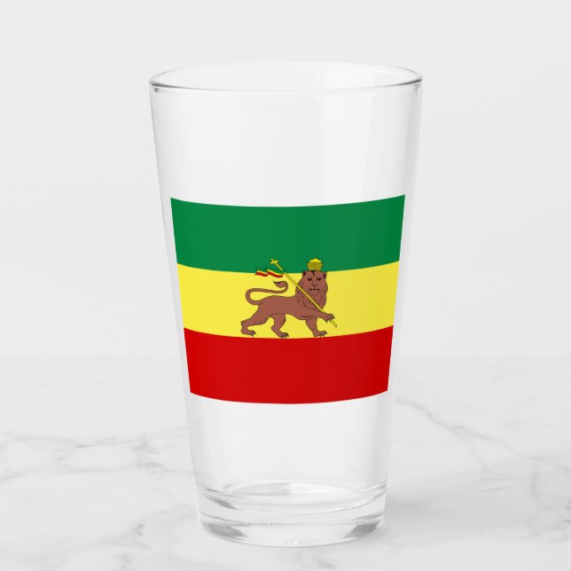 Rastafarian Flag (Rastafarianism) (Rasta) Glass (Front)