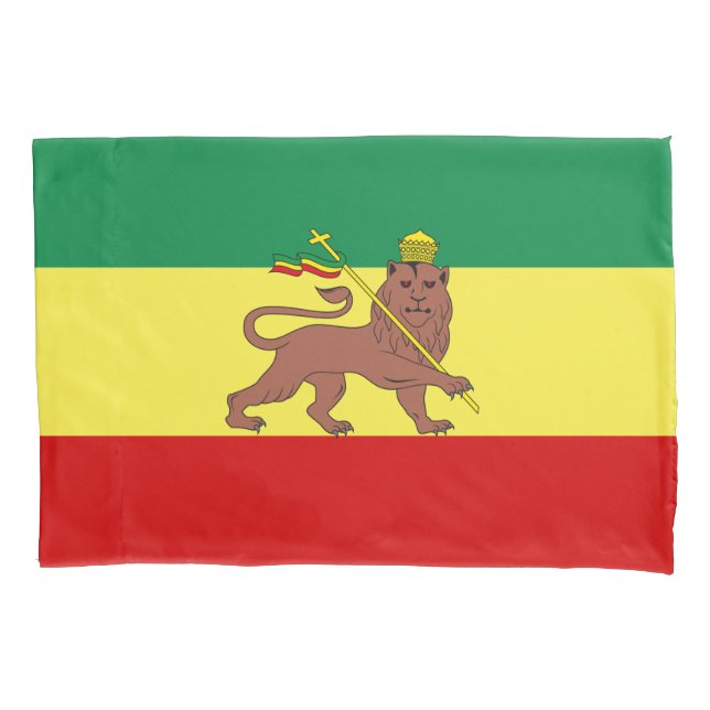 Rastafarian Flag (Rastafarianism) (Rasta) Pillow C Pillowcase (Front-Left)