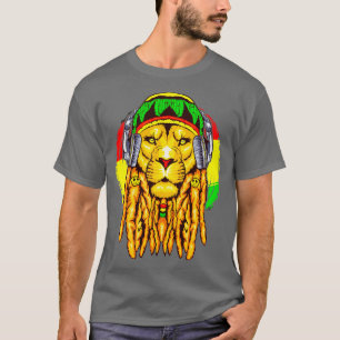 Rastafarian Lion Leo Zodiac Horoscope Astrology T-Shirt