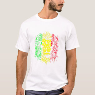 Rastafarian Lion Mandala Reggae Music Jamaica Rast T-Shirt