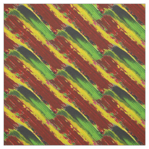 Rastafarian Paint Stripes Fabric
