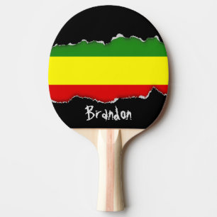 Rastafarian Pride Flag Ping Pong Paddle