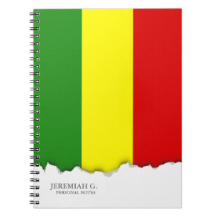 Rastafarian Pride Flag Spiral Notebook