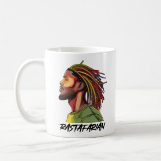 Rastafarian with colour dreadlocks coffee mug
