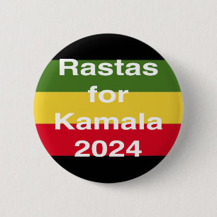 Rastas for Kamala 2024 6 Cm Round Badge