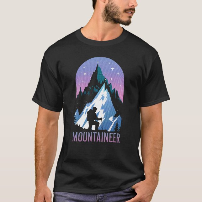 Raster Mountaineer restro vintage mens T-Shirt (Front)