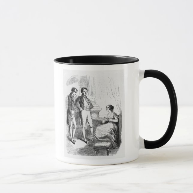 Rastignac introduced to Madame de Nucingen Mug (Right)