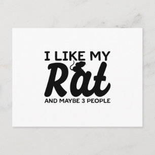 Rat and 3 people Rodents Pet Rats Gift Postcard