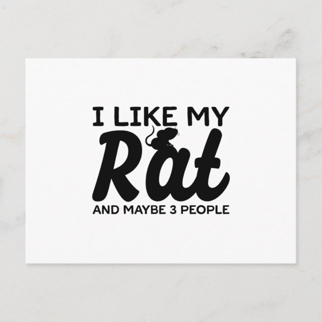 Rat and 3 people | Rodents Pet Rats Gift Postcard (Front)