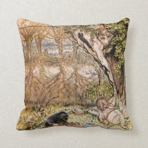 Rat And Mole Have A Picnic - Arthur Rackham Cushion