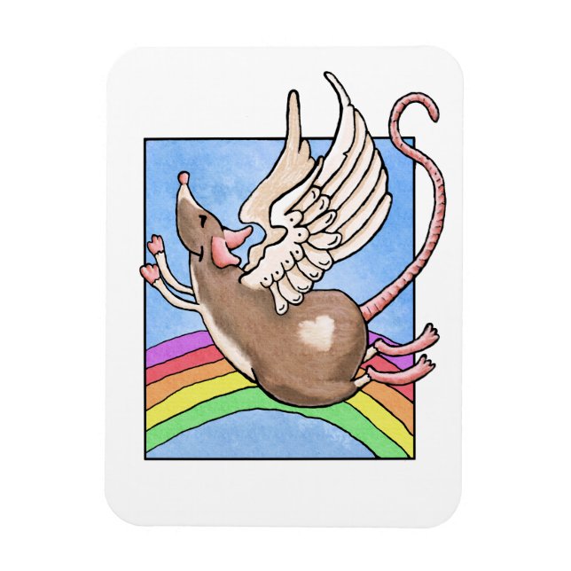 Rat Angel Magnet (Vertical)