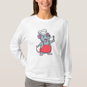 Rat as Chef with Cooking apron & Spoon T-Shirt