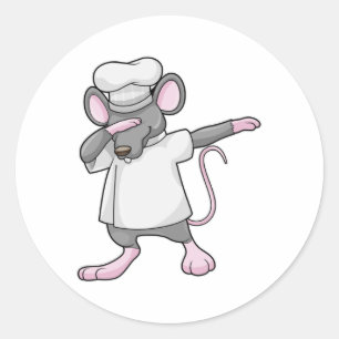 Rat as Cook at Hip Hop Dance Dab Classic Round Sticker