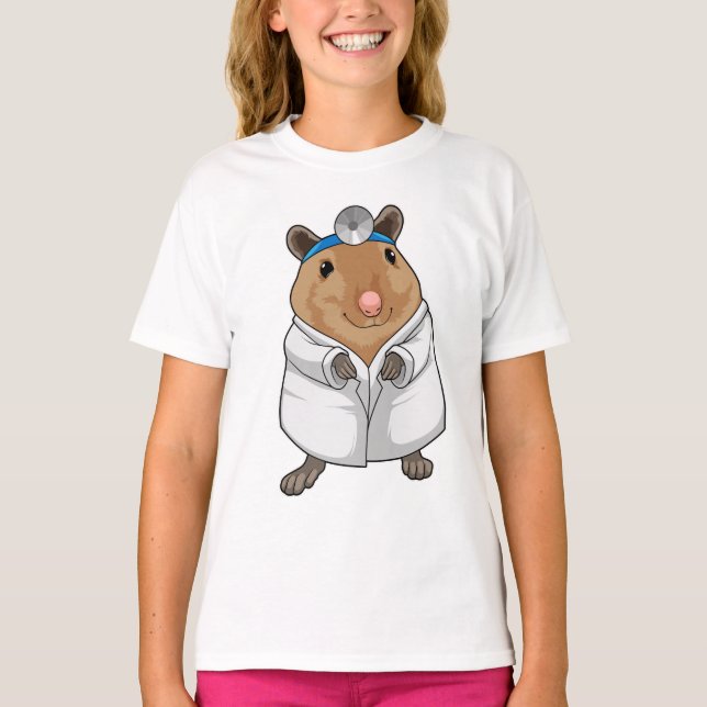 Rat as Doctor with Doctor's coat T-Shirt (Front)