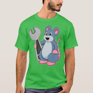 Rat as Mechanic with Wrench T-Shirt