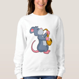 Rat at Music with Saxophone Sweatshirt