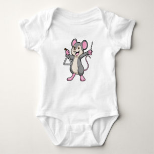 Rat at Music with Triangel Baby Bodysuit
