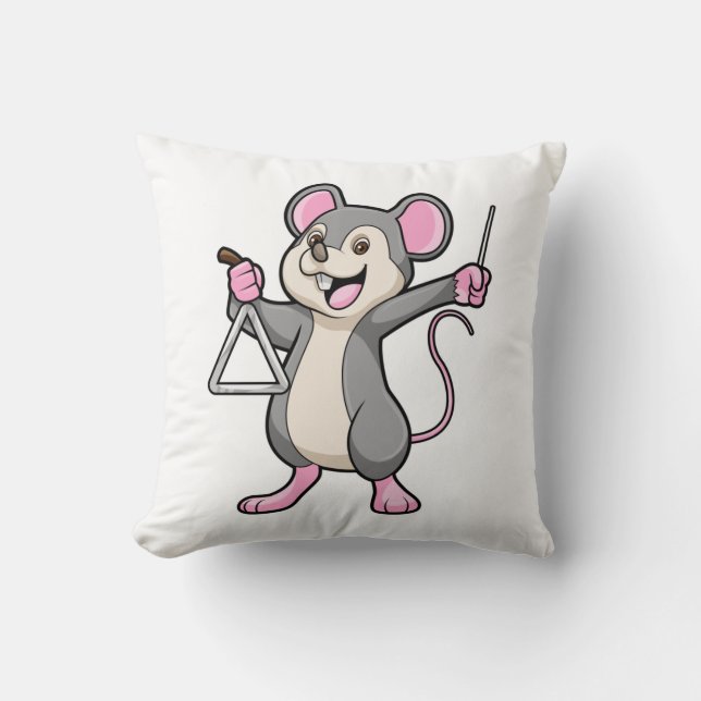 Rat at Music with Triangel Cushion (Front)