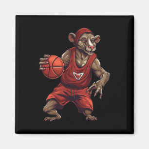 Rat Basketball Players Magnet