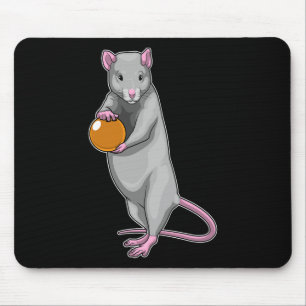 Rat Bowling Bowling Ball Sports Mouse Pad