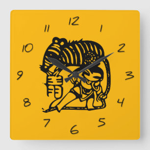 Rat Chinese New Year Zodiac Birthday W Clock