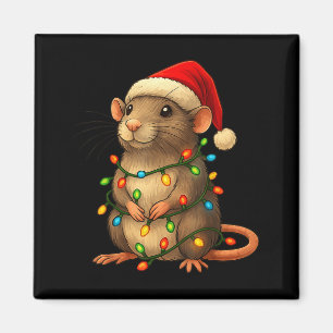 Rat Christmas Pajama Funny Xmas Lights Animals Lov Magnet