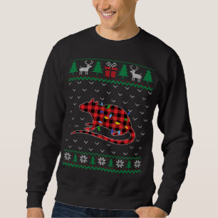 Rat Christmas Tree Lights Decoration Xmas Sweater 