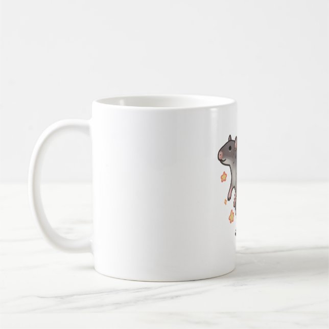 Rat Delight � Cute Animal Art Coffee Mug (Left)