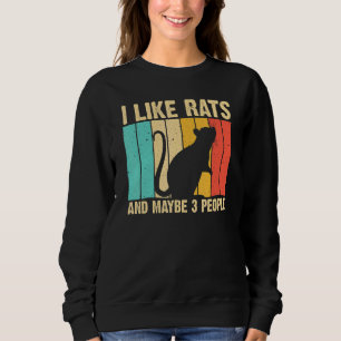 Rat Design Rat Men Women Mouse Rodent Introvert Sweatshirt