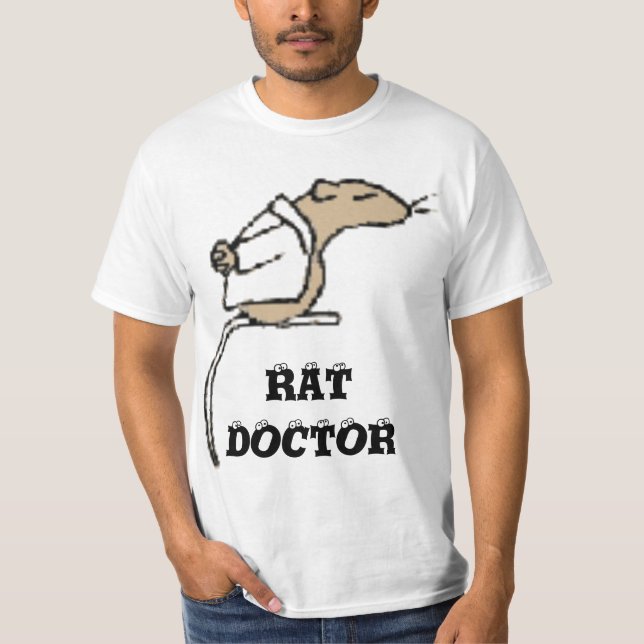 RAT DOCTOR FUNNY RAT IN LAB COAT T-Shirt (Front)