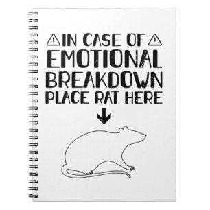 Rat Emotional Breakdown Rats Pets Gifts Notebook