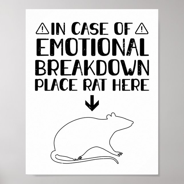 Rat Emotional Breakdown | Rats Pets Gifts Poster (Front)