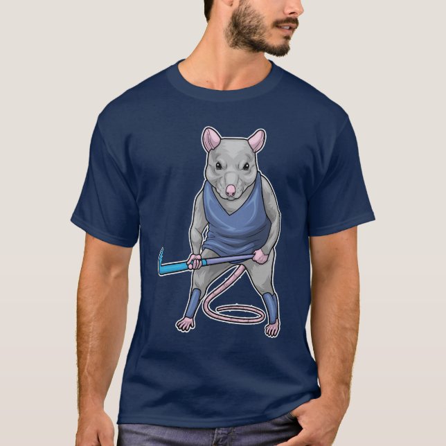 Rat Field hockey Hockey stick T-Shirt (Front)