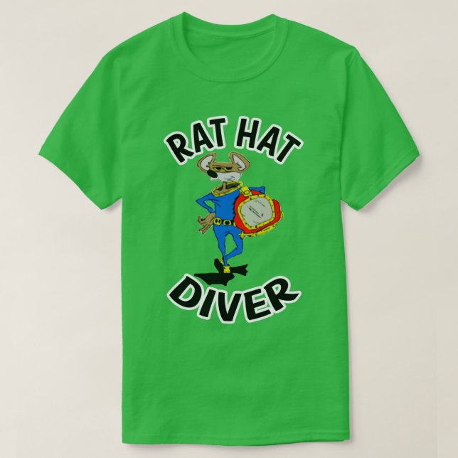 Rat Hat Diver T-Shirt (Design Front)