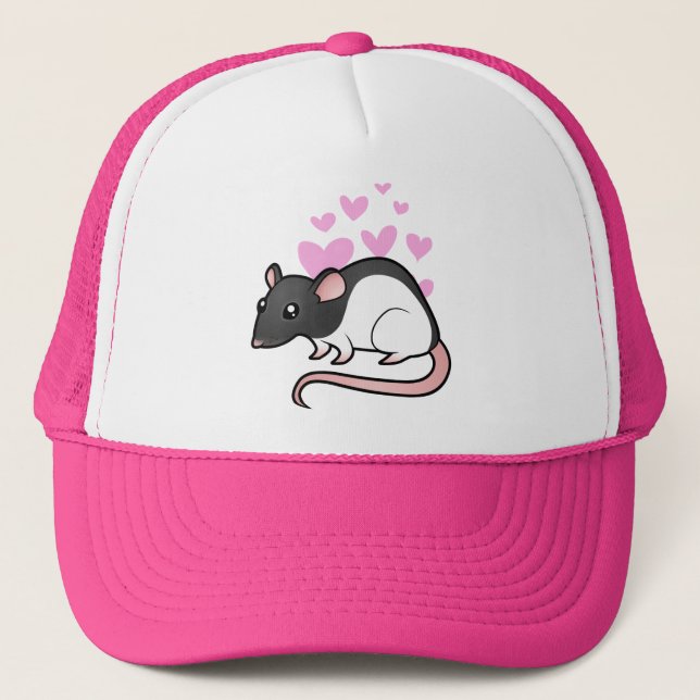 Rat Love Trucker Hat (Front)
