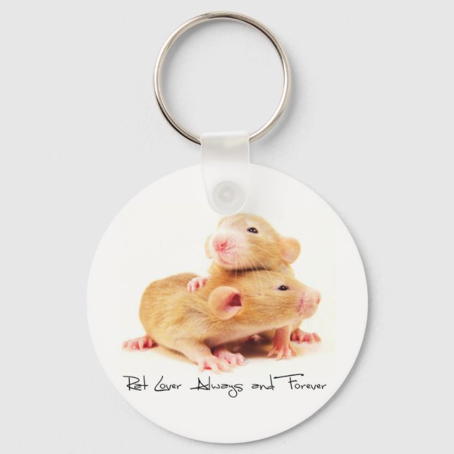 Rat Lover Always and Forever Key Ring (Front)